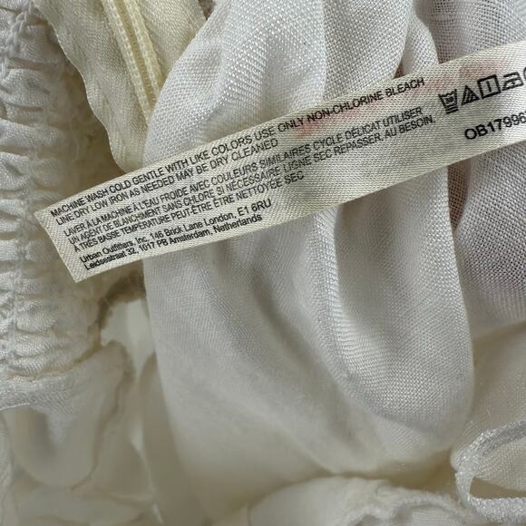 BY ANTHROPOLOGIE Jumpsuit SZ Extra Small NWT Linen Blend Ivory Eyelet Floral - Picture 16 of 16